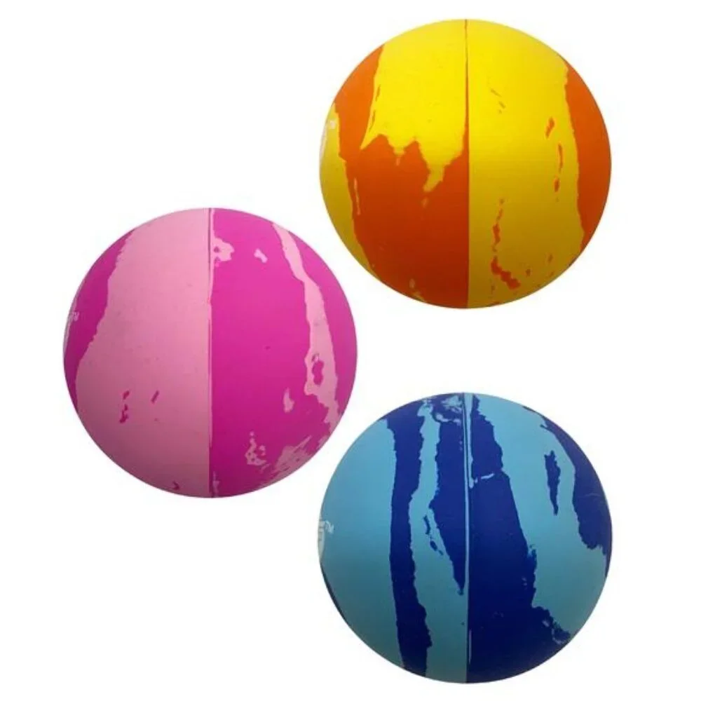 2.4-inch Rubber Super Bounce Ball Fetch Dog Toy, 3 Pack